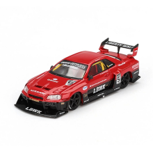 Mini GT 1/64 Nissan LB-ER34 Super Silhouette SKYLINE Red/Black
