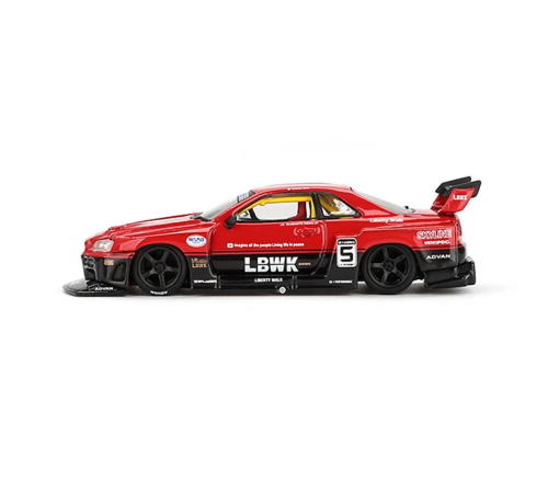 Mini GT 1/64 Nissan LB-ER34 Super Silhouette SKYLINE Red/Black Mini GT 1/64 Nissan LB-ER34 Super Silhouette SKYLINE Red/Black