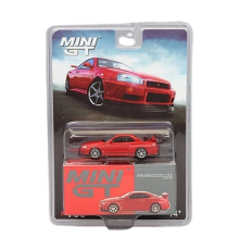 Mini Gt 1/64 Nissan Skyline GT-R(R34) V-SPEC Active Red - MGT00796-BL