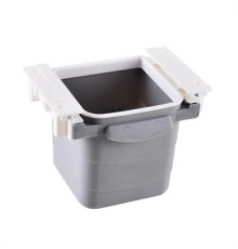 Mini Masa Çöp Kovası Plastik Tezgah Altı Geri Çekilebilir Yapışkanlı Görünmez Bölme Pratik