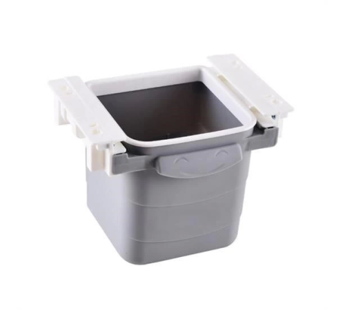 Mini Masa Çöp Kovası Plastik Tezgah Altı Geri Çekilebilir Yapışkanlı Görünmez Bölme Pratik