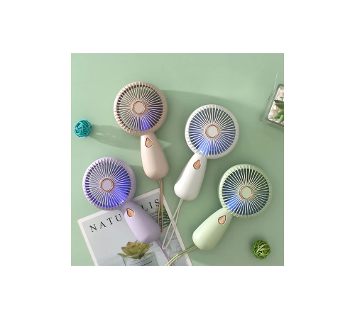 Mini Vantilatör Şarjlı Yüksek Fan Gücü Tutmalı Fan Mini Fan Vantilatör Işıklı Vantilatör