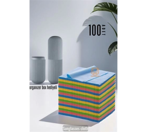 BX 100 AD Promosyonluk Gözlük Silme Bezi Organizer Box Hediyeli