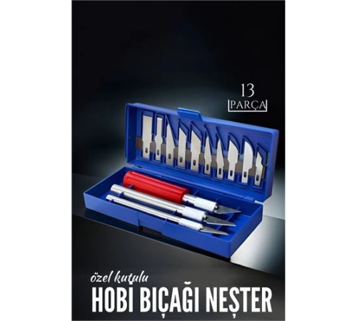 BX 13 Parça Özel Kutulu Hobi Bıçağı Seti