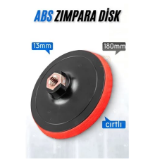 BX 180 mm Cırtlı Zımpara Disk Pasta Cila Sünger Tabanı
