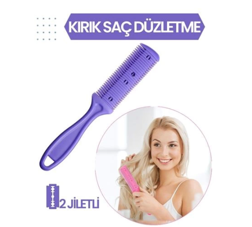 BX 2 Jiletli Kırık Saç Düzeltme İnceltme Tarağı BX 2 Jiletli Kırık Saç Düzeltme İnceltme Tarağı