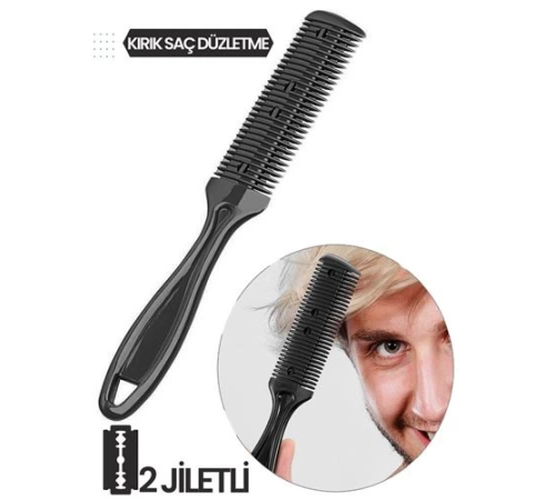 BX 2 Jiletli Kırık Saç Sakal Düzletme İnceltme Tarağı