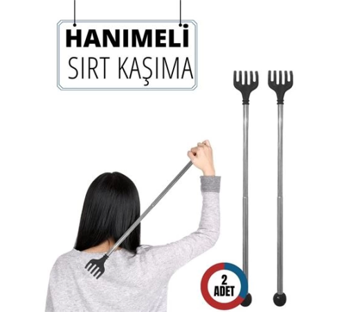 BX 2 Lİ Hanımeli Metal Sırt Kaşıma Aparatı BX 2 Lİ Hanımeli Metal Sırt Kaşıma Aparatı
