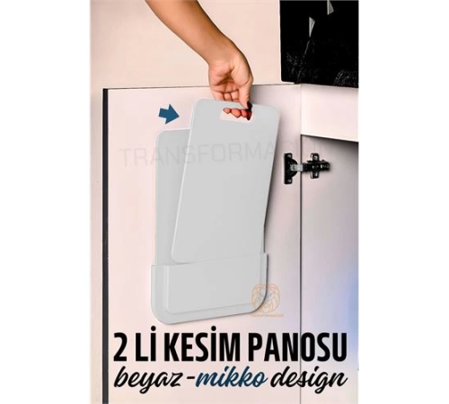 BX 2 li Kesim Panosu Stantlı Yapışkanlı Kesim Tahtası BEYAZ Mikko Design BX 2 li Kesim Panosu Stantlı Yapışkanlı Kesim Tahtası BEYAZ Mikko Design