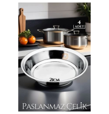 BX 21 cm 4 LÜ Tabak Seti Paslanmaz Çelik B.Caprio Design