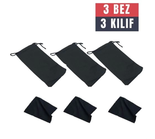 BX 3 Adet Gözlük Kılıfı + Bez Seti BX 3 Adet Gözlük Kılıfı + Bez Seti