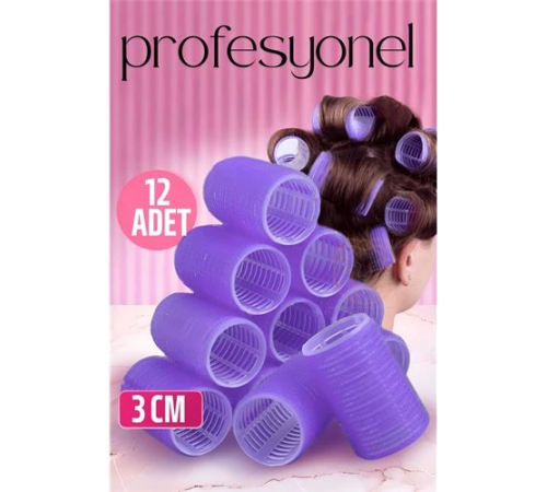 BX 3 Cm Bigudi Saç Bigudisi Profesyonel 12 ADET
