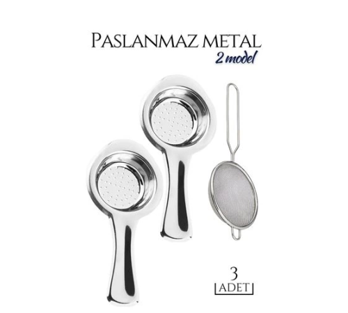 BX 3 lü Set Metal Çay Süzgeci Cabrera Design BX 3 lü Set Metal Çay Süzgeci Cabrera Design