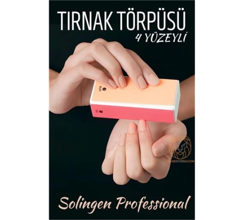 BX 4 Yüzeyli Tırnak Törpüsü ve Parlatma Blok Sünger Solingen Professional BX 4 Yüzeyli Tırnak Törpüsü ve Parlatma Blok Sünger Solingen Professional