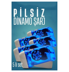 BX 5 li Kendinden Dinamo Şarjlı Pilsiz Acil Durum El Feneri Manuel Şarjlı El Feneri