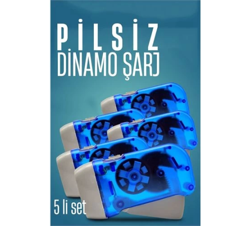 BX 5 li Kendinden Dinamo Şarjlı Pilsiz Acil Durum El Feneri Manuel Şarjlı El Feneri