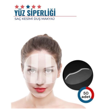 BX 50 Adet Saç Kesimi Duş Makyaj Yüz Koruma Siperliği