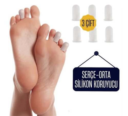 BX 6 ADET Serçe Parmak İçin Silikon Koruyucu BX 6 ADET Serçe Parmak İçin Silikon Koruyucu