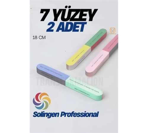 BX 7 Yüzeyli Tırnak Törpü ve Parlatma Blok Sünger Solingen Professional BX 7 Yüzeyli Tırnak Törpü ve Parlatma Blok Sünger Solingen Professional