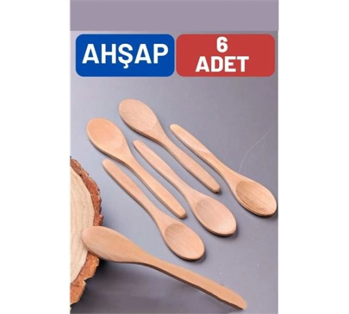 BX Ahşap Baharat Kaşığı Barnhard Design 6 ADET