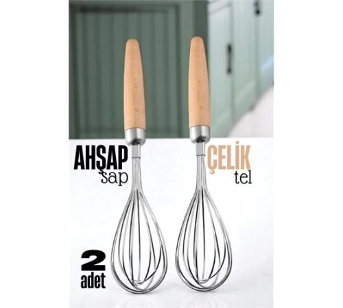BX Ahşap Saplı Çelik Çırpıcı - Yumurta ve Sos Çırpıcı, Mutfak Çırpıcısı, Çırpma Teli BX Ahşap Saplı Çelik Çırpıcı - Yumurta ve Sos Çırpıcı, Mutfak Çırpıcısı, Çırpma Teli