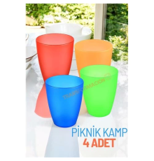 BX Bardak Seti Kamp Piknik Bardağı 4 ADET