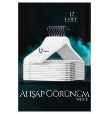 BX Beyaz Ahşap Görünüm 12 li Askı Seti Schönbuch Design