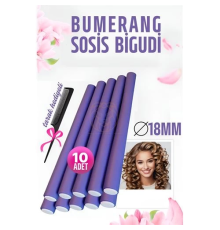 BX Bumerang Sosis Bigudi Tarak Seti 18 mm Kalınlık 10 Adet