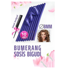 BX Bumerang Sosis Bigudi Tarak Seti 8 mm Kalınlık 10 Adet