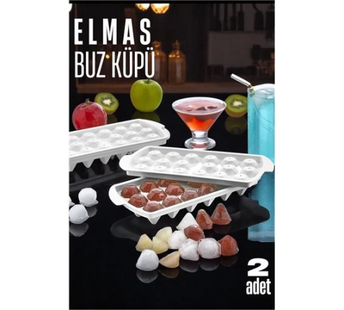 BX Buz Kalıbı ELMAS İçecek Buz Kalıbı - Mutfak Buz Kalıbı Kolay Çıkarılır Buz Kalıbı 2 ADET BX Buz Kalıbı ELMAS İçecek Buz Kalıbı - Mutfak Buz Kalıbı Kolay Çıkarılır Buz Kalıbı 2 ADET