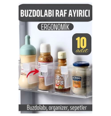 BX Buzdolabı Raf Ayırıcı Organizer Dönüştürücü 10 Adet