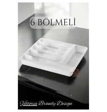 BX Çekmece İçi Kaşıklık Kepçelik 6 Gözlü BEYAZ