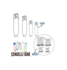 BX Çengelli İğne 4 Boy 56 Adet