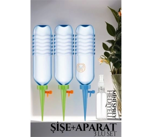 BX Çiçek Damlama Sulama Şişe Aparat Seti 3 Şişe