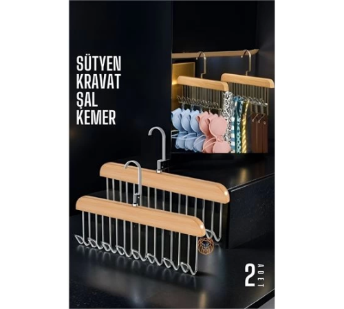 BX Dolap İçi Askı 2 adet Sütyen Şal Kravat Kemer Çanta BX Dolap İçi Askı 2 adet Sütyen Şal Kravat Kemer Çanta