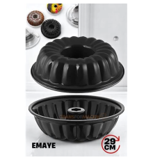 BX Emaye Kek Kalıbı - Yapışmaz Siyah Emaye Kek Kalıbı 29 CM