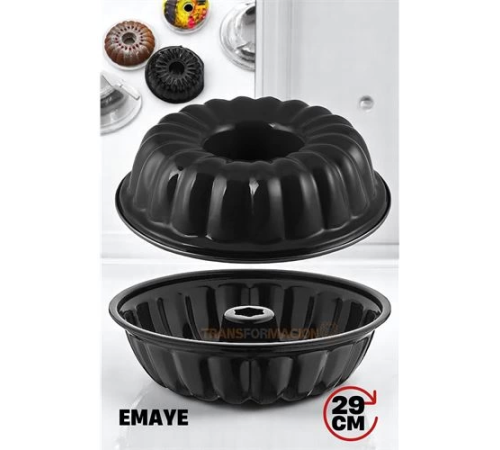 BX Emaye Kek Kalıbı - Yapışmaz Siyah Emaye Kek Kalıbı 29 CM BX Emaye Kek Kalıbı - Yapışmaz Siyah Emaye Kek Kalıbı 29 CM