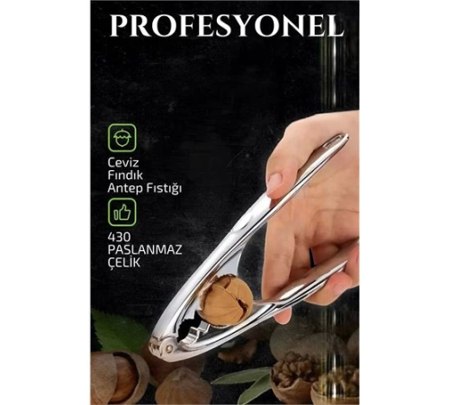 BX  Fındık Ceviz Kırıcı 304 Paslanmaz Çelik Mink Design