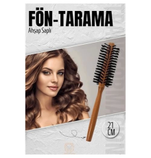 BX Fön Fırçası Ahşap Saplı Fön Ve Tarama Fırçası