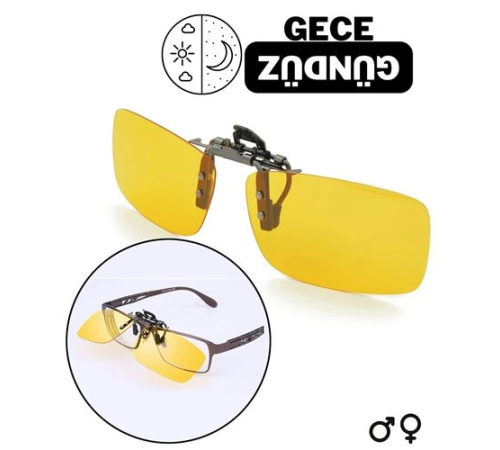 BX Gece Gündüz Sürüş Gözlük İlavesi Clip-On Polarize