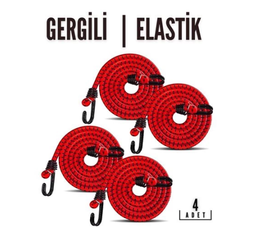 BX Gergili Bagaj Lastiği 2 Kancalı 4 lü PAKET