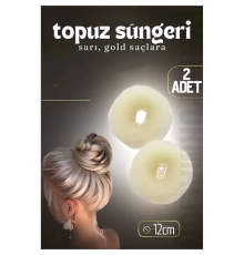 BX Gold Saç Topuz Süngeri 2 ADET 12 CM Çap 5 cm Kalınlık