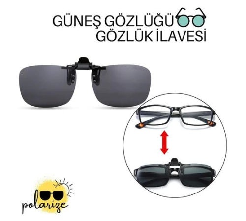 BX Güneş Gözlüğü Gözlük İlavesi Clip-On Polarize