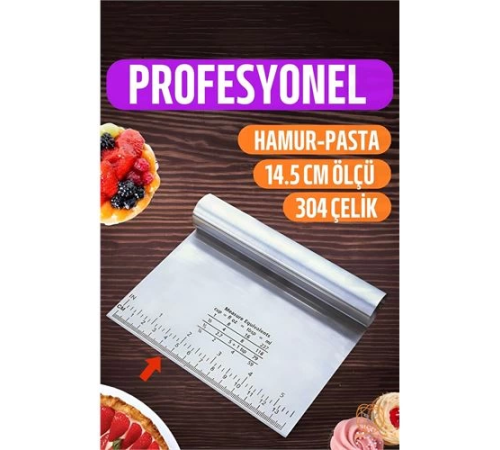 BX Hamur Kesici Spatula Profesyonel 304 Paslanmaz Çelik