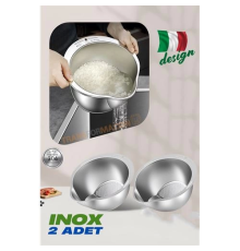 BX Inox Süzgeç Pirinç Makarna Salata Süzgeci 304 Paslanmaz Çelik 2 ADET