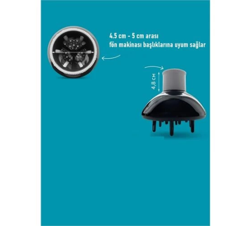 BX Isı Ayarlamalı Fön Için Difüzör Vigo Başlık Dönerli Profesyonel BX Isı Ayarlamalı Fön Için Difüzör Vigo Başlık Dönerli Profesyonel