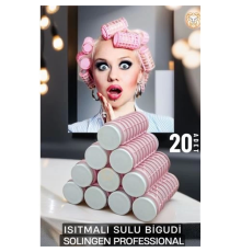 BX Isıtmalı Sulu Bigudi 2.5 cm 20 Adet Solingen Professional