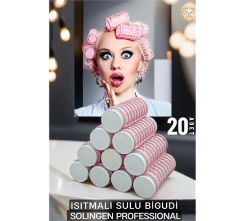 BX Isıtmalı Sulu Bigudi 2.5 cm 20 Adet Solingen Professional BX Isıtmalı Sulu Bigudi 2.5 cm 20 Adet Solingen Professional