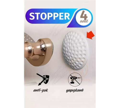 BX Kapı Stopperi Golf Topu Model Kapı Çarpma Önleyici 4 Adet