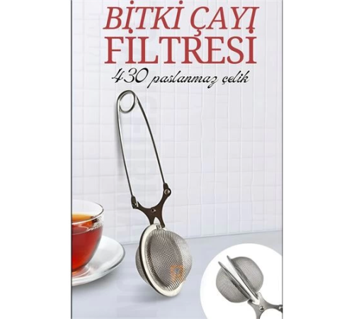 BX Kıskaçlı Bitki Çayı Filtresi Top Çay Demliği Çay Filtresi Maşası